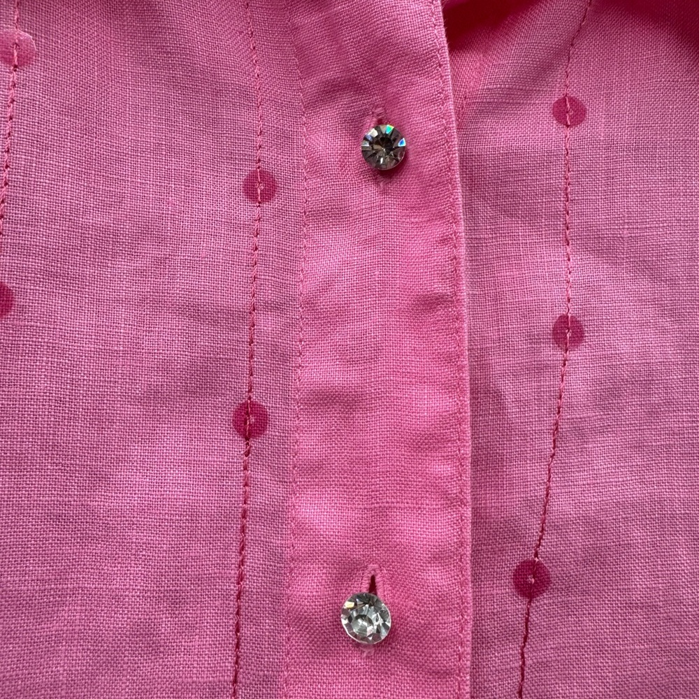 Quacker Factory Women’s Large Top Button Up Shirt… - image 4